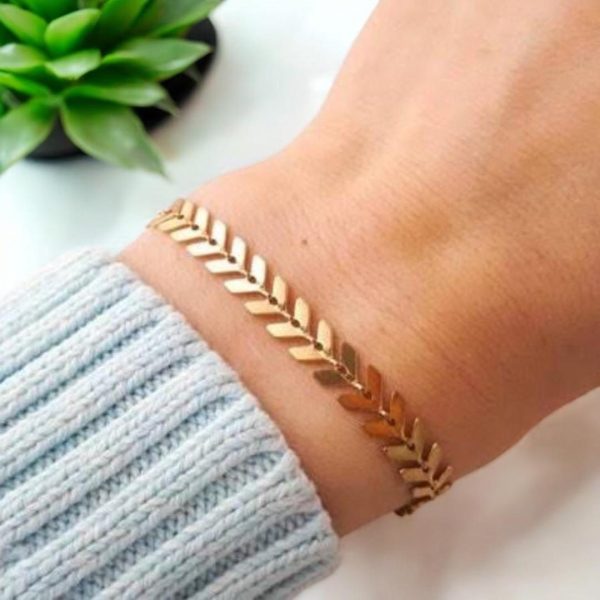 Classic Gold Bracelet | Elegant Gold-finished Bangle For Women